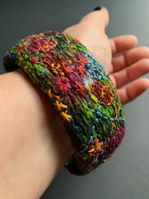 Nuno felted bracelet