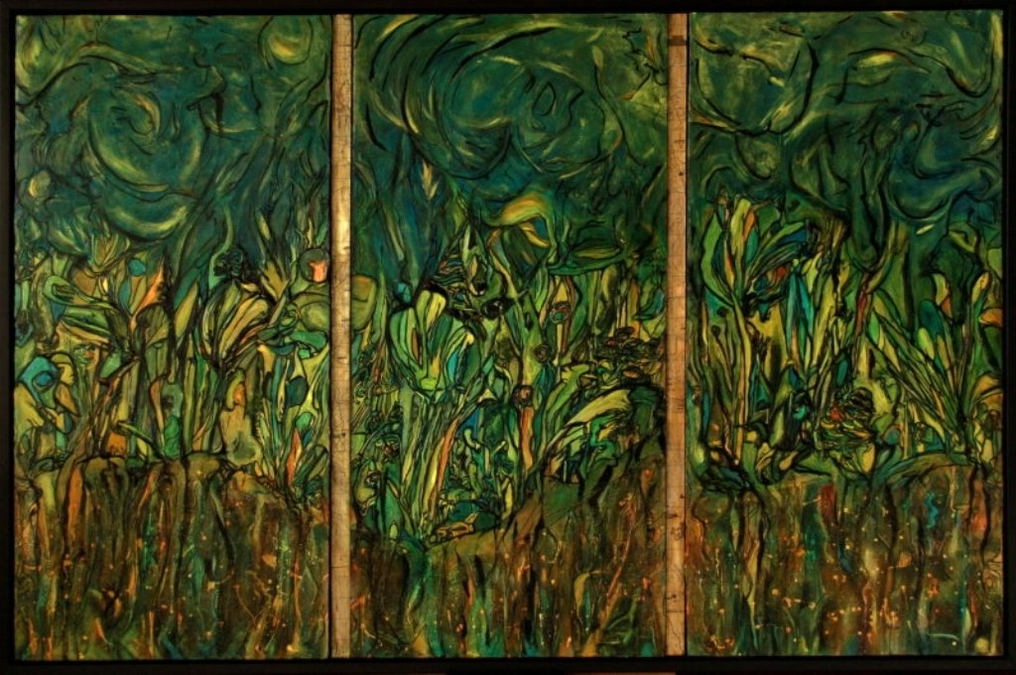 earth meadow sky triptych, 2010